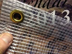 Clear Reinforced PVC Sheet 8mm polyester mesh 