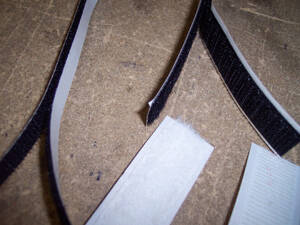 20mm wide self adhesive Hook and Eye by the metre Black or White